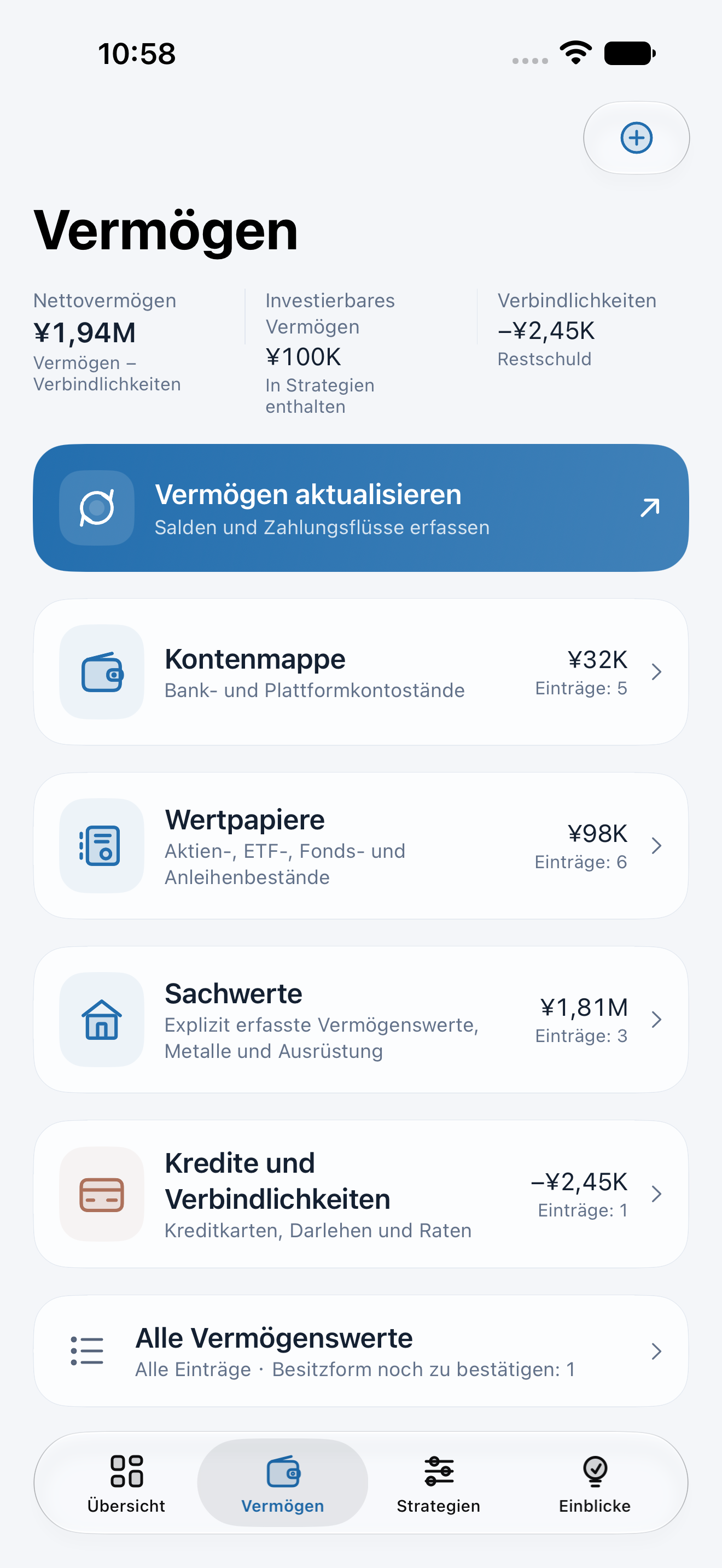 Originale App-Ansichten · Demodaten