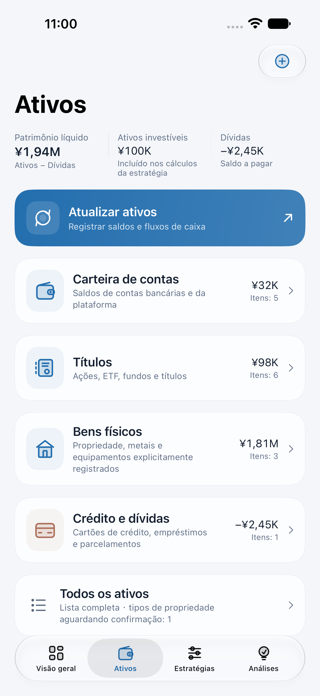 Telas reais do app · Dados de demonstração